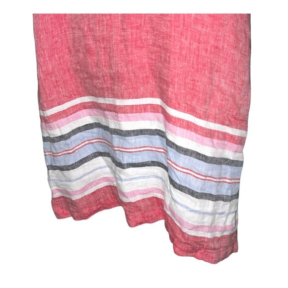 Talbots Linen Shift Dress Seaside Stripe Sleeveless Sz 10 (Medium) Womens Red - Picture 10 of 15